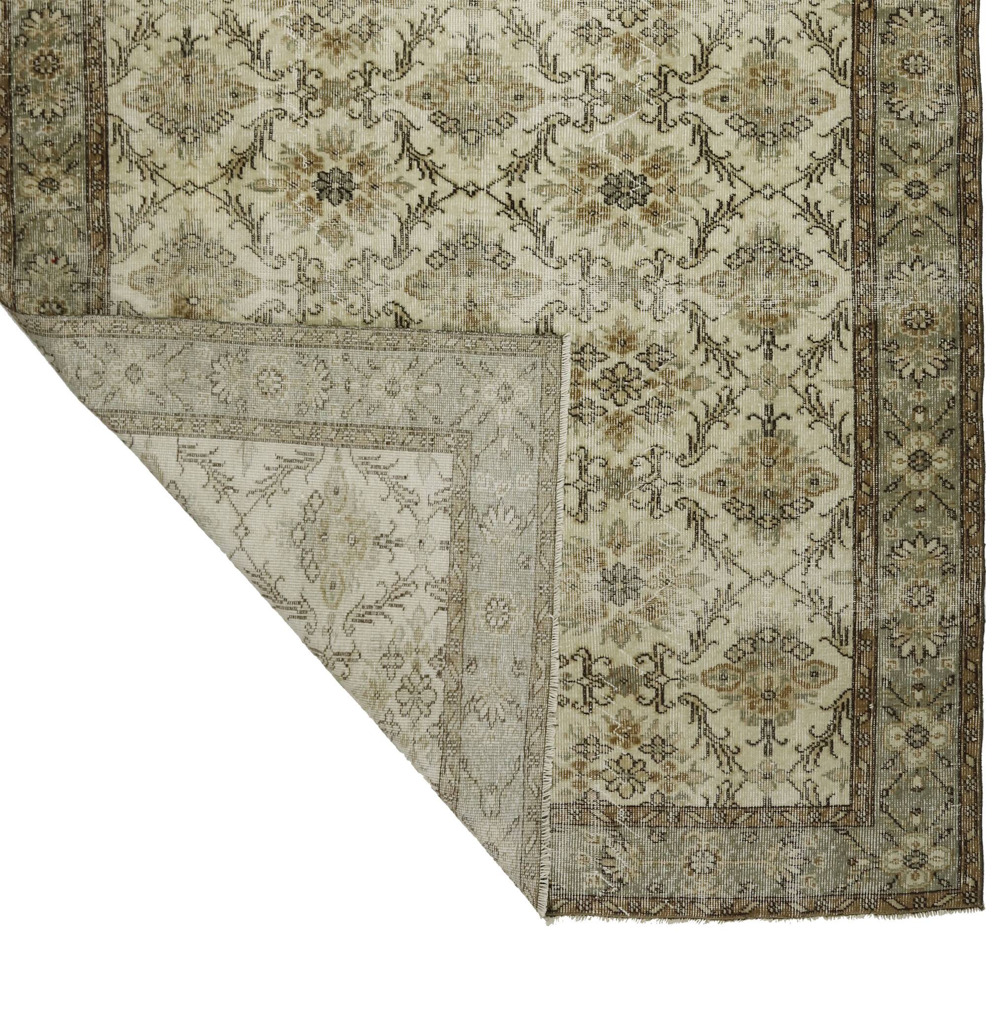 Turkish Anatolian Handmade Vintage Rug 284 cm x 186 cm