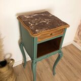 Louis XV style bedside table in celadon green