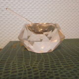 Duo of Saleron in crystal with their serving spoons, in original box - 50s -