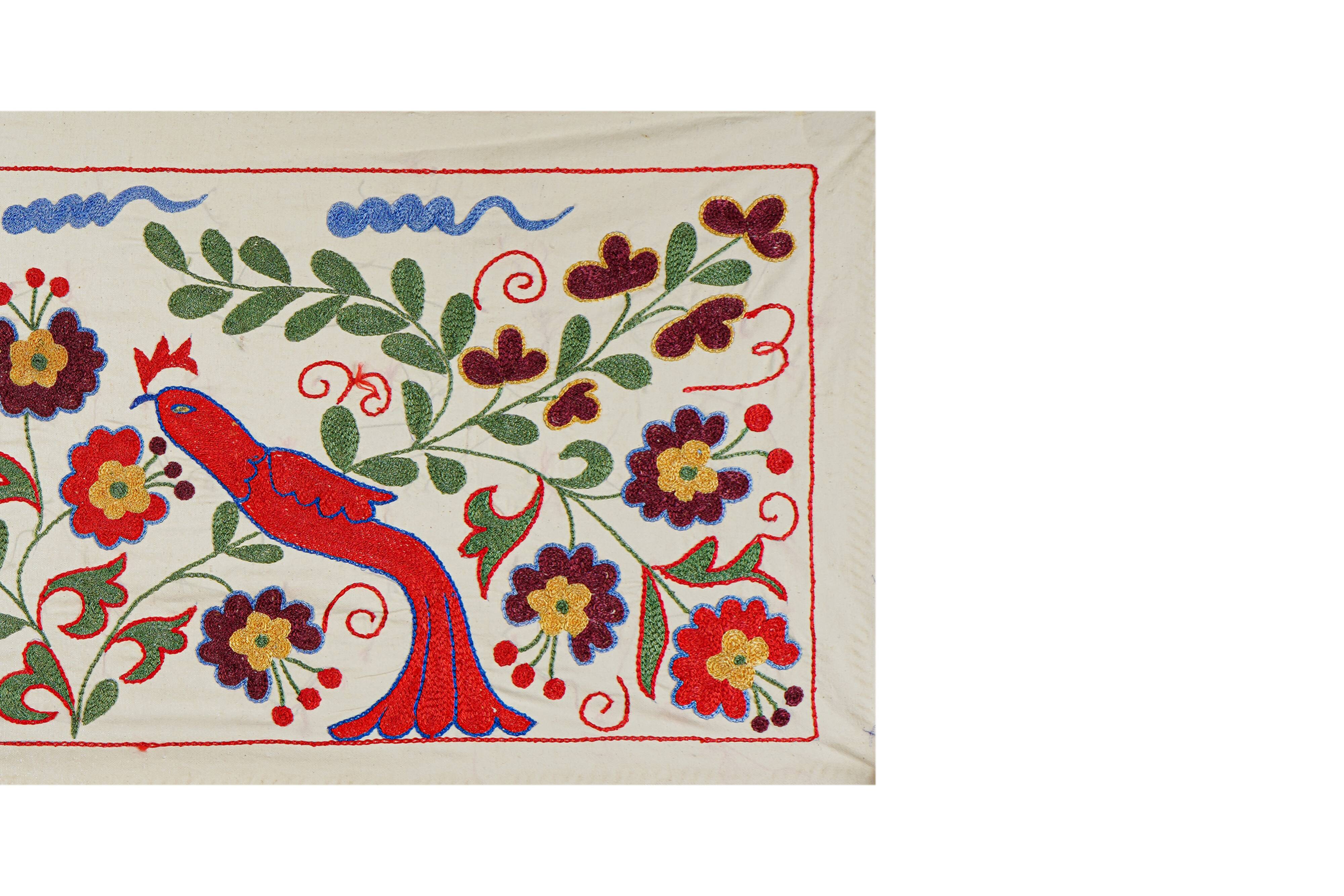 Vintage Turkish rug hand-knotted 44x96 cm