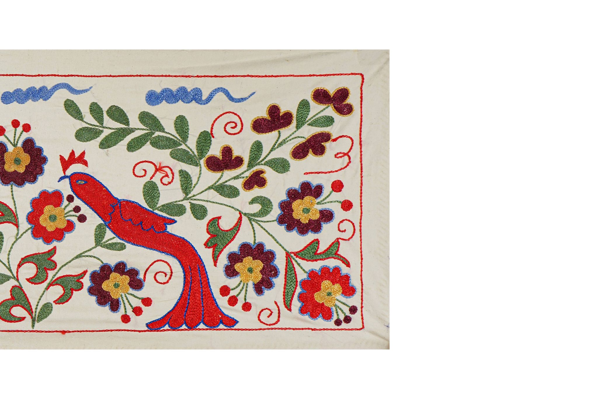 Tapis turc vintage noué à la main 44x96 cm