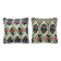Set of 2 vintage kilim cushion covers 51x51 cm