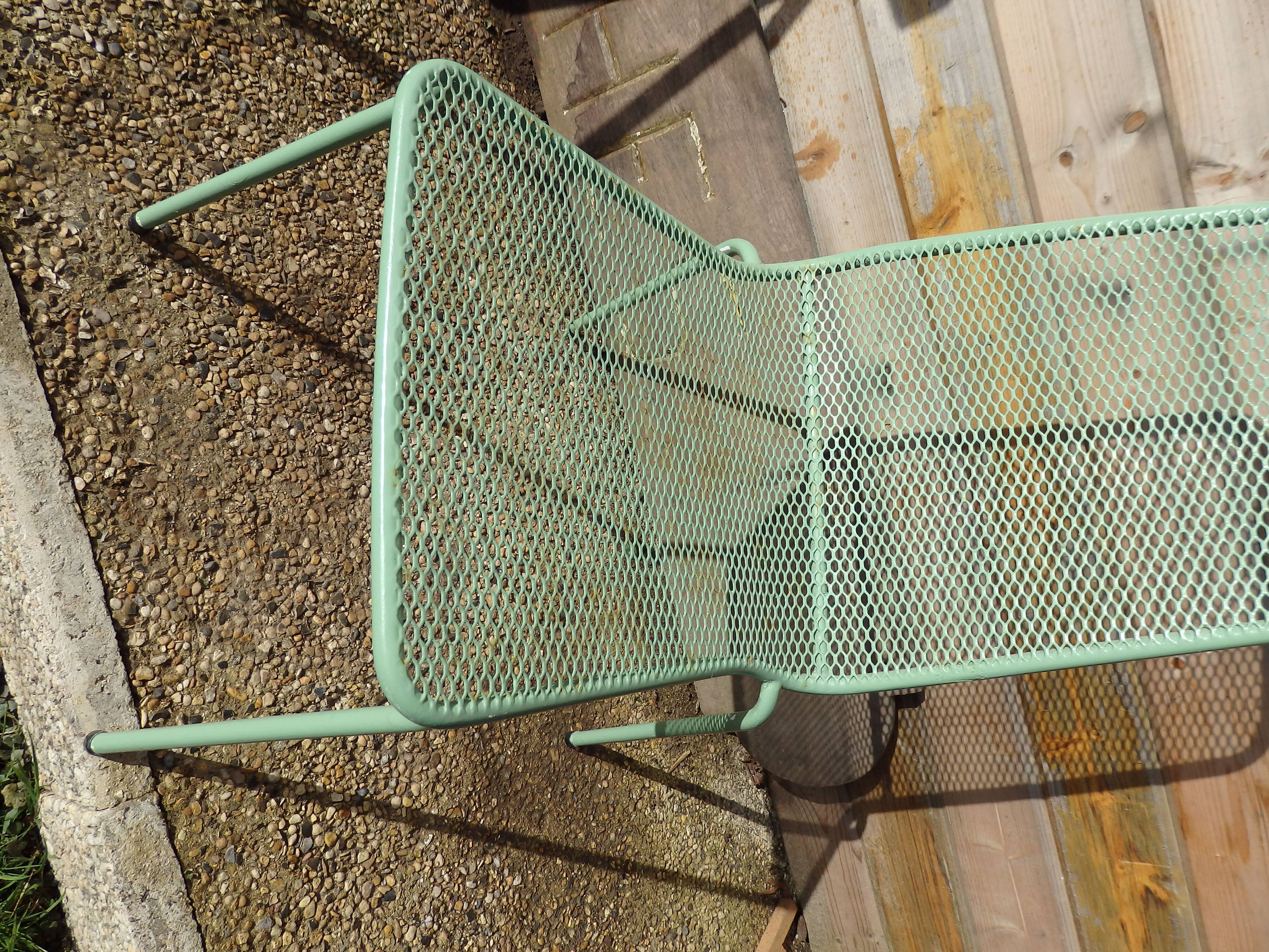 2 vintage metal garden chairs