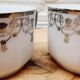Pair of art deco lunch cups