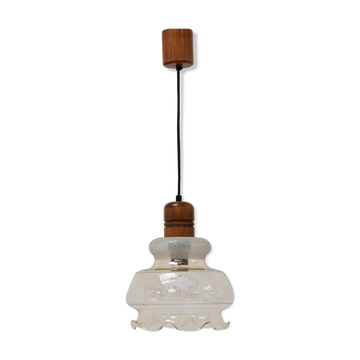 Mid-century Glass Pendant,1970's.