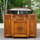 Art Deco 1930s marble and solid oak wood mirror sideboard