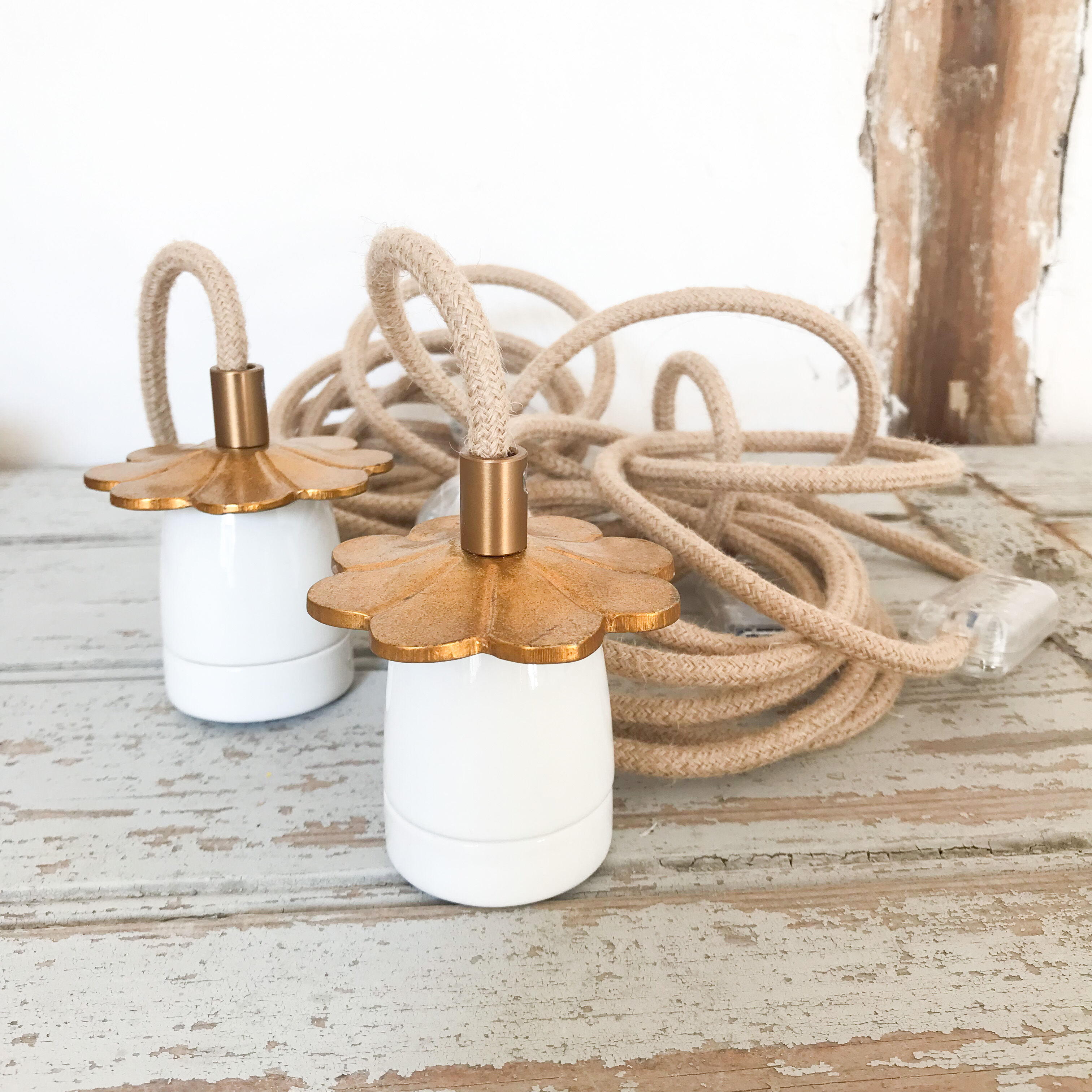 Brass and porcelain walker