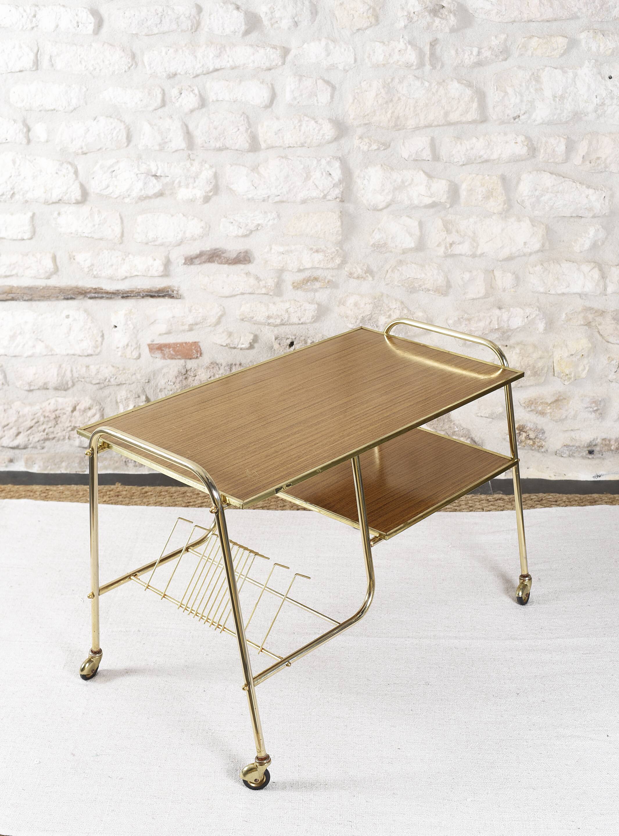 Vintage vinyl holder trolley