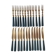 24-piece golden dessert cutlery set
