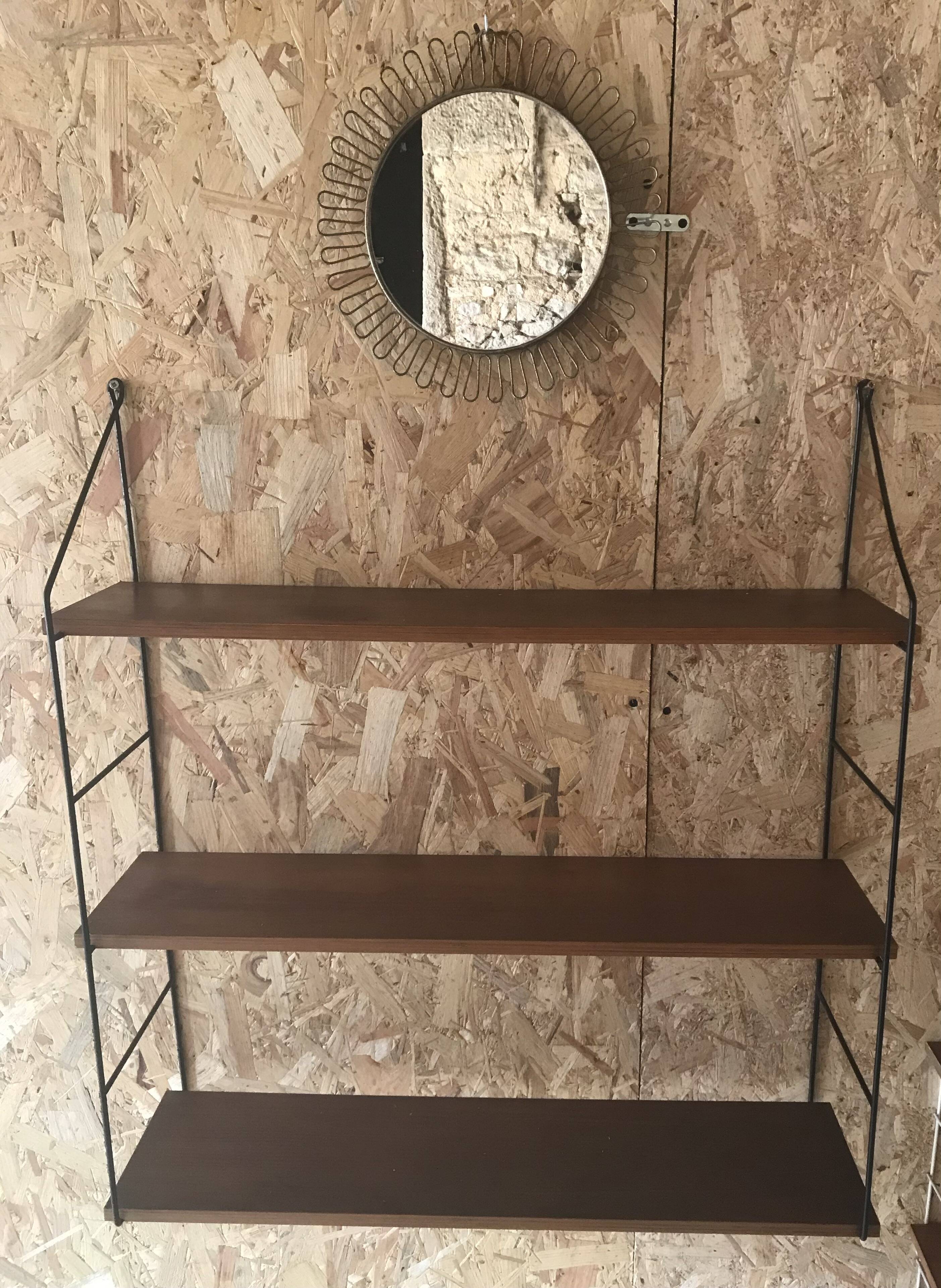 Vintage three-tier string shelf