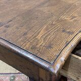 18th century English rustic console in chestnut and cherry