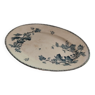 Plat ovale porcelaine opaque de Gien