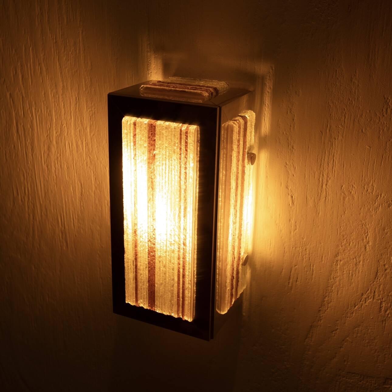 Applique in vetro e alluminio di Albano Poli per Poliarte - Cromo Version