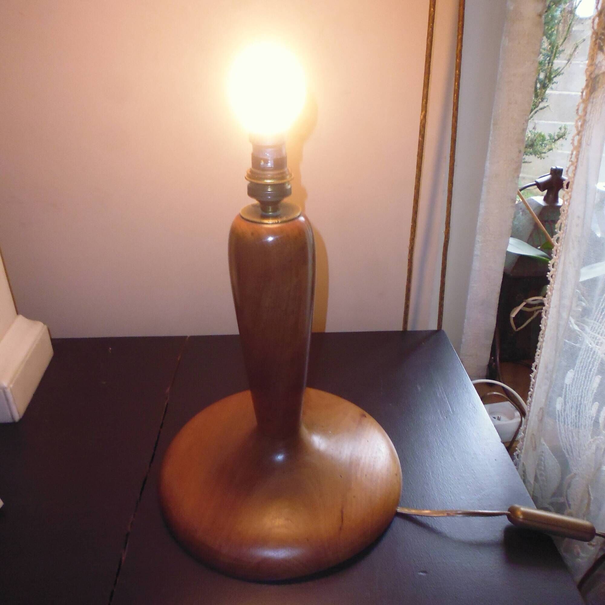 Wooden lamp foot or vintage pose