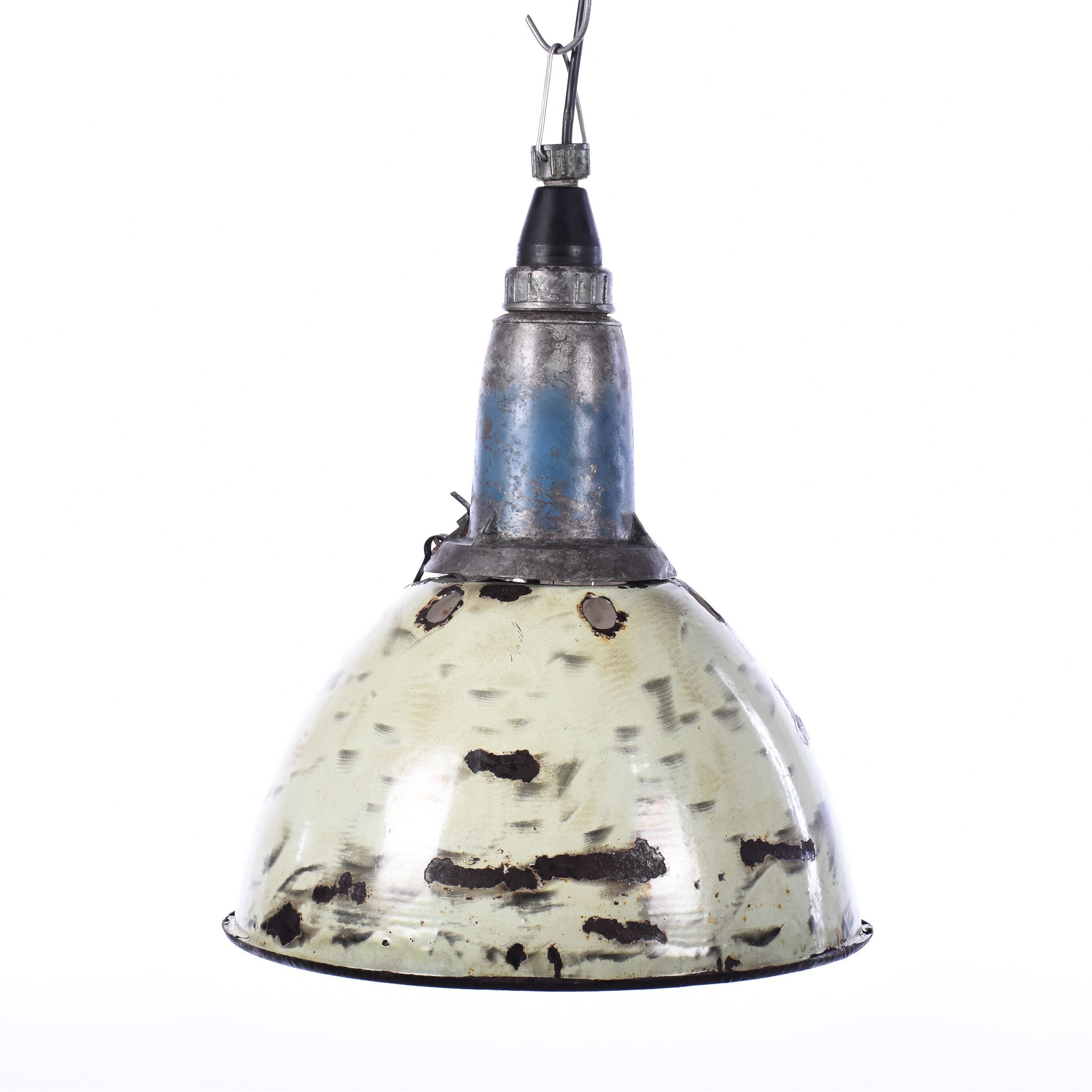 Enamel pendant lamp green