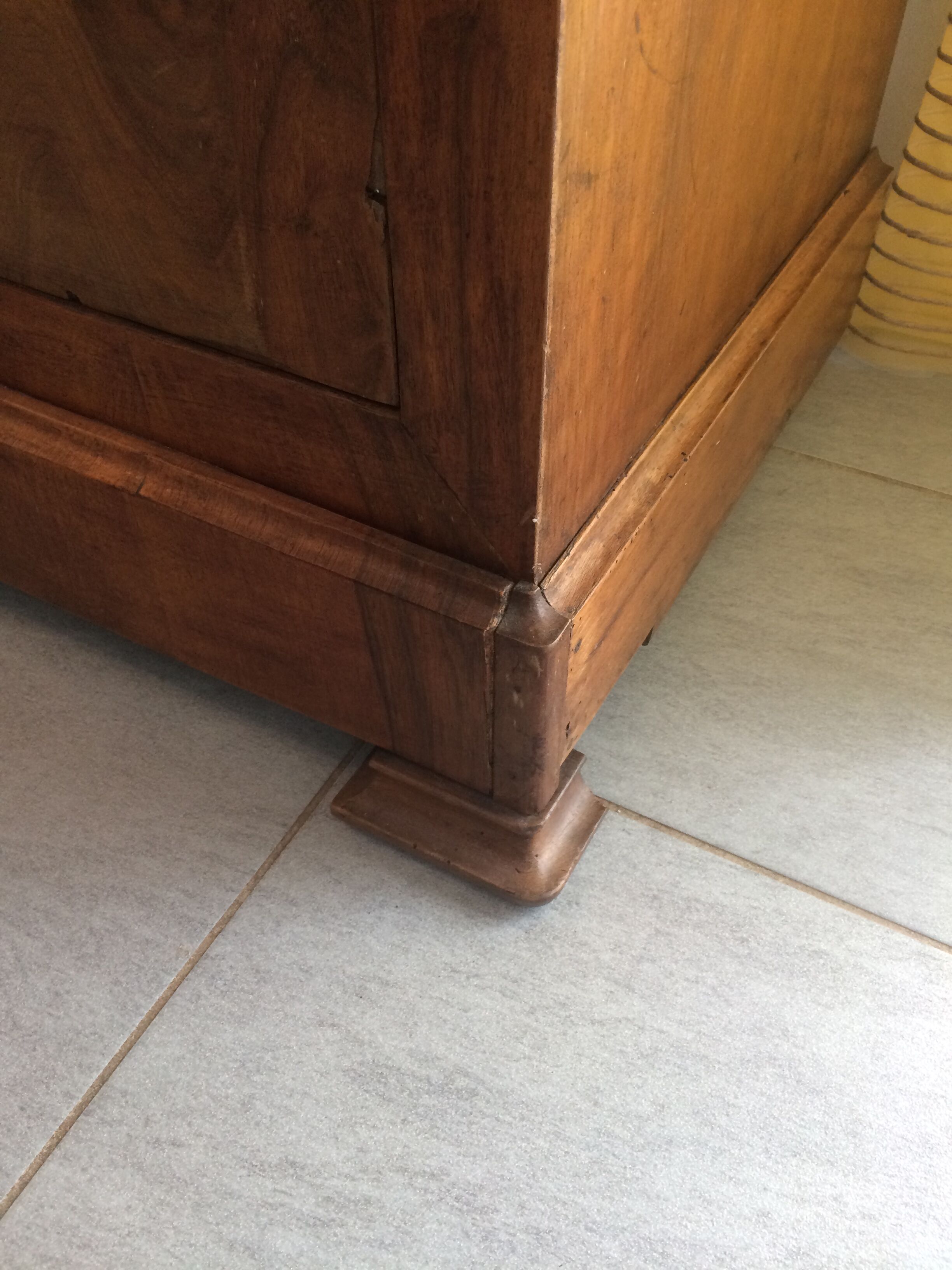 Empire dresser with marble top