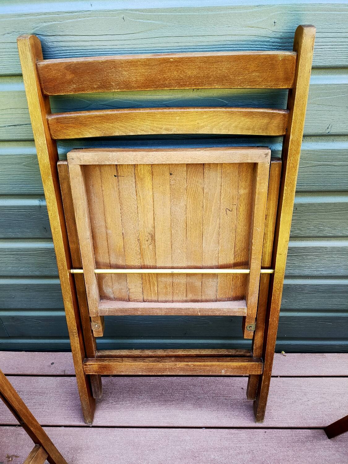 Ensemble de 3 chaises pliantes en hêtre