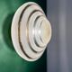 Old glass globe wall/ceiling light in frosted white and gold.
