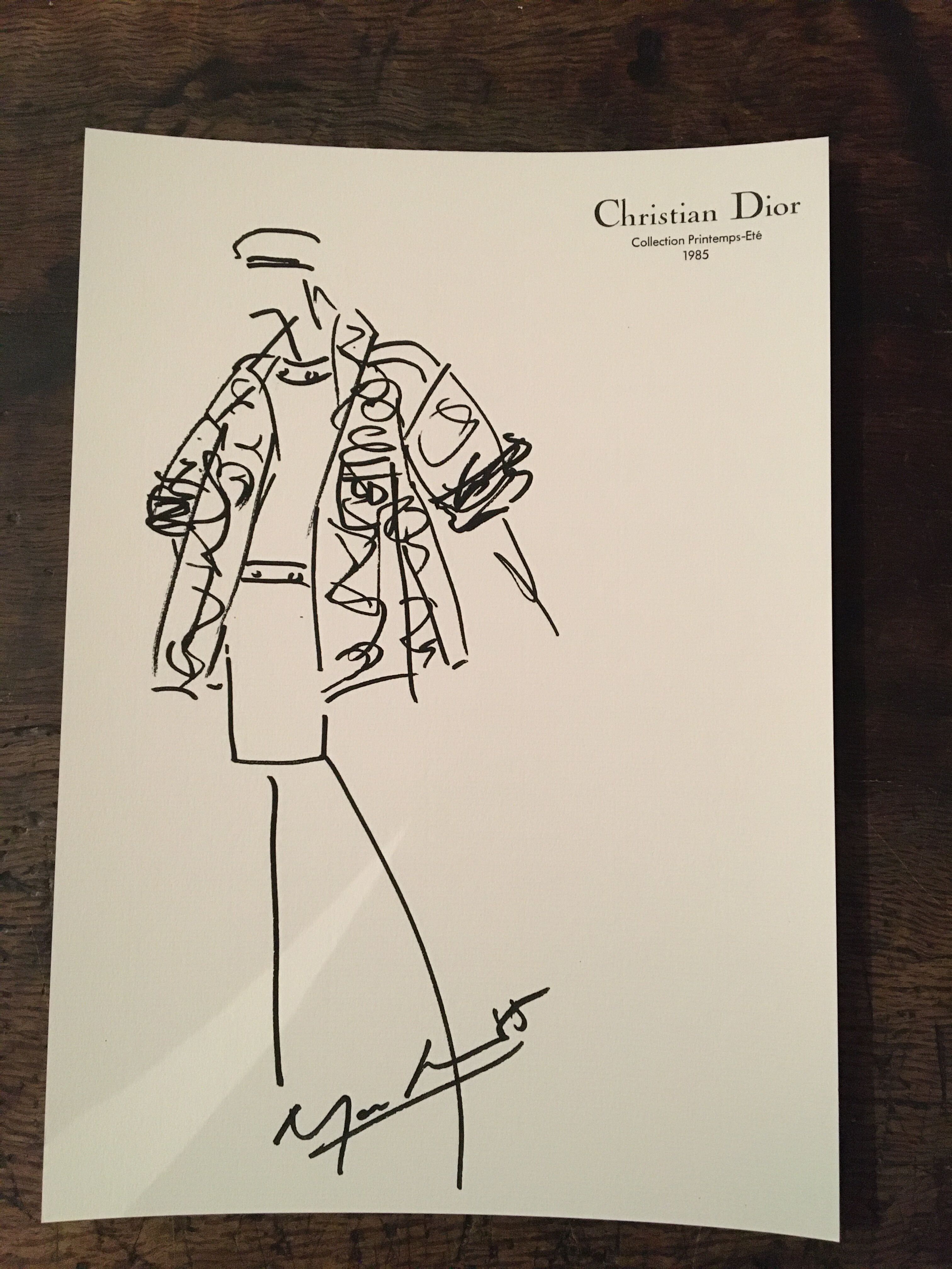 Christian Dior, fashion illustration press collection spring - summer 1985
