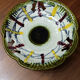 Openwork glazed salad bowl, No. 548. Color green, yellow, brown.