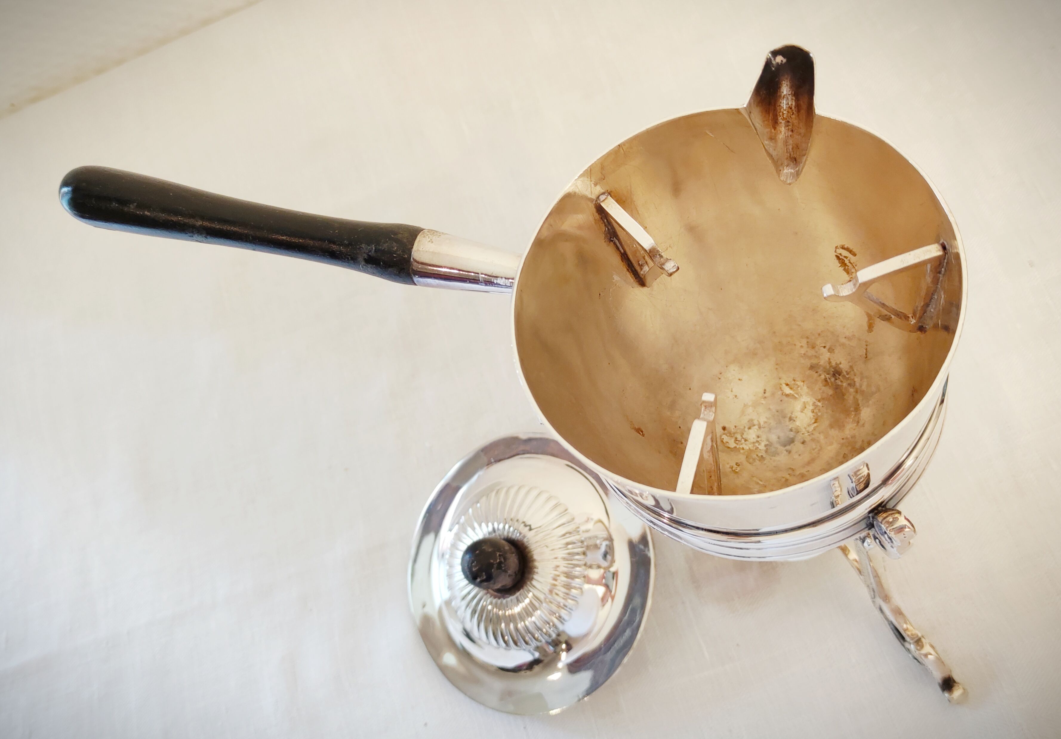 Silver metal alcohol stove