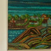 Huile sur toile « Vue » d'Alvar Andersson