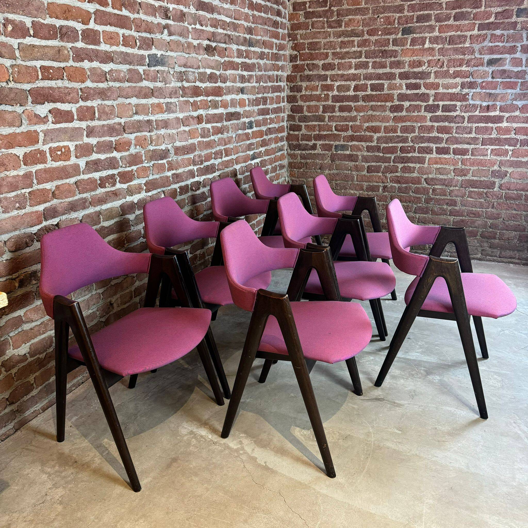 Set of eight 'Compass' chairs, Kai Kristiansen, Denmark 1960