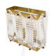 Brass and glass wall light/sconce by Wiktor Berndt for Flygsfors. Sweden 1960s