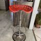 Red stool Faucheuse swivel Etienne Fermigier mirima 70