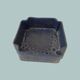 Square flat in blue glazed stoneware
