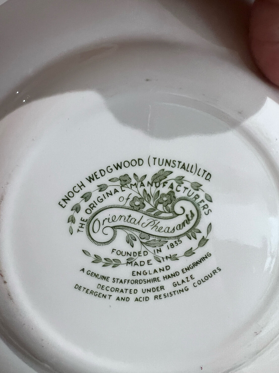 5 dessert plates enough oriental phesants