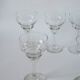 set of 7 large crystal wine glasses engraved 1940 15 x 8 cm