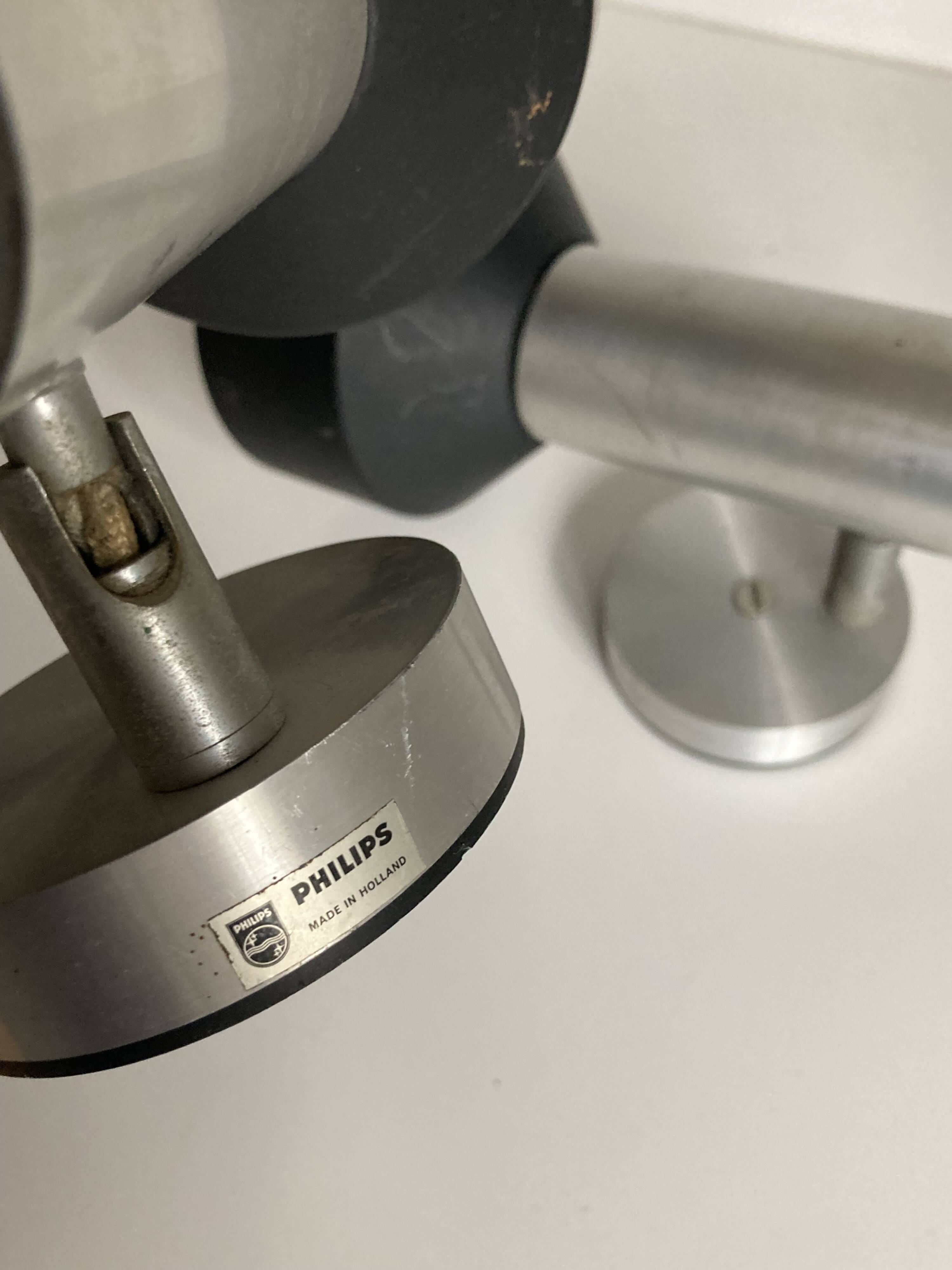 Lot of 2 vintage philips spotlights from the 70s