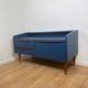 Low buffet / TV unit in midnight blue and wood, 1960