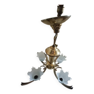 Art Deco style brass chandelier