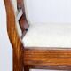 Stool seat white-cream velvet fabric oak Art Deco