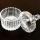 1960s pot with lid (fleur de sel..) ribbed transparent glass