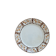 Vintage dessert plate terre de fer Onnaing – Geometric design