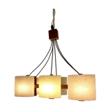 Scandinavian teak and perspex chandelier