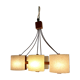 Scandinavian teak and perspex chandelier