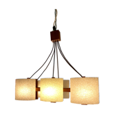Scandinavian teak and perspex chandelier
