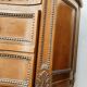 Pair of walnut crossbow chests of drawers