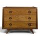 1950s pine chest of drawers with tapered legs.