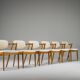 6 chaises en teck modèle 42 par Kai Kristiansen pour Schou Andersen, 1960