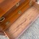 Restoration period walnut chest of drawers with a scroll handle