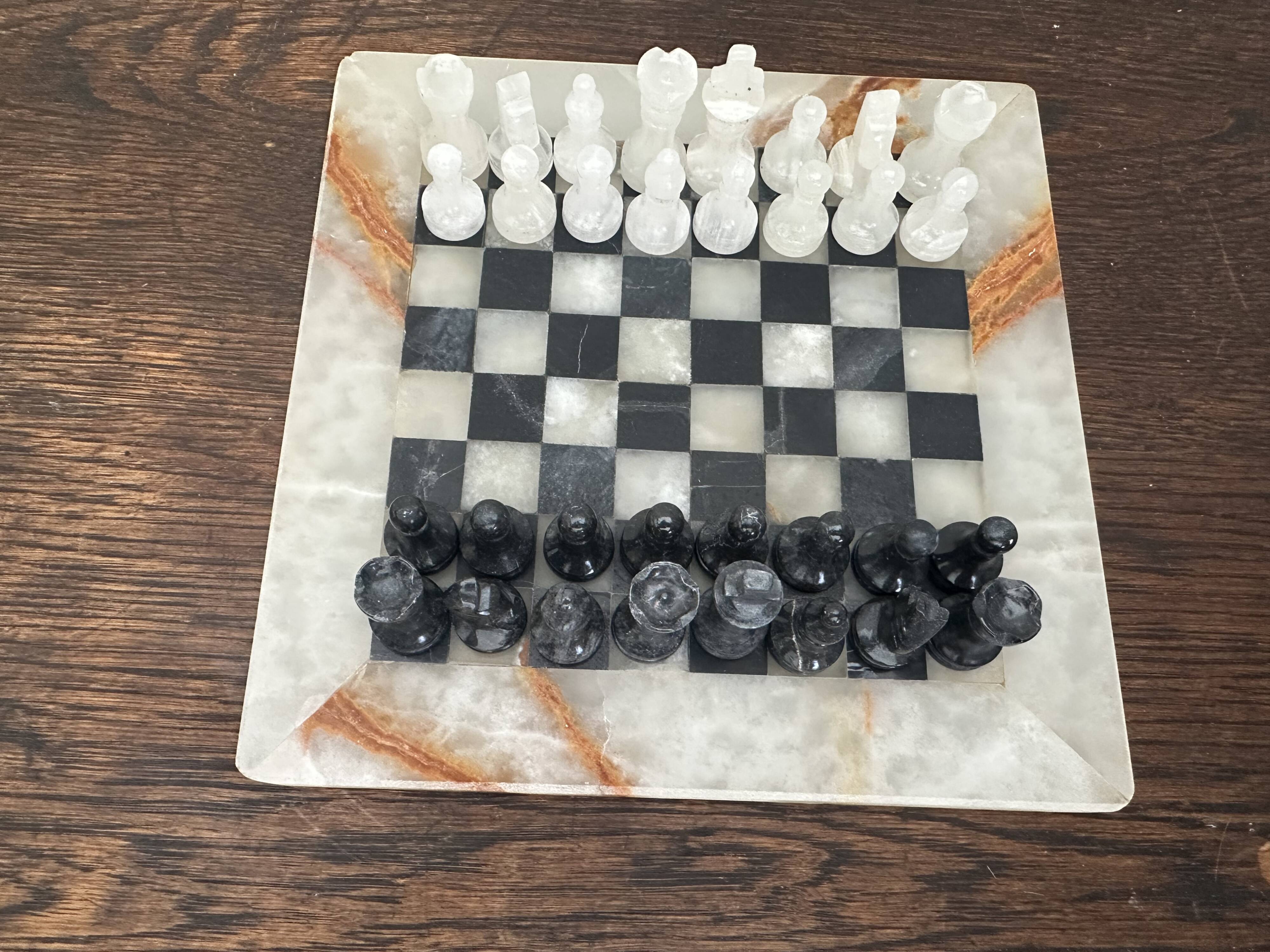 Vintage marble chess set 21/21 cm