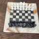Jeu d'échecs vintage en marbre 21/21 cm