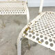 Set of four vintage industrial metal bistro chairs by Rene malaval