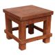 Old small Burmese teak workshop bedside table
