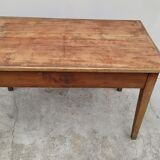 Farmhouse table in fruit tree 2 drawers period 1900 -1m27